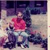 Christmas Card, L-R: Judith (Foster) Thompson, nephew Brent Thompson and David Thompson.