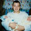 Anthony, son-in-law to MSF, with grandsons Ace and Austen, February a1997.